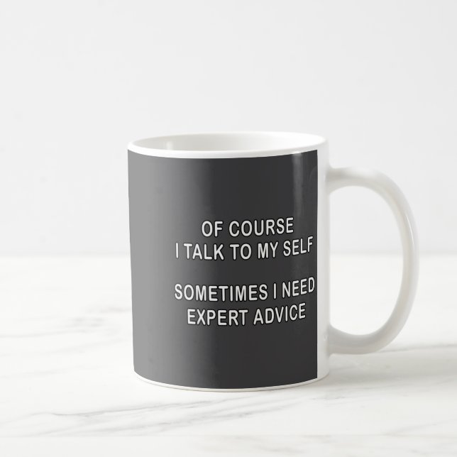 Caneca De Café Para Brincar Curso Sarcástico Falar Comigo Mesmo (Direita)
