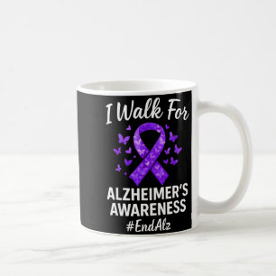 Caneca De Café Para Caminhar Conscientização do Alzheimer Acabar 