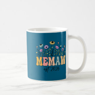 Caneca De Café Para Camisa Memaw Est Flor Silvestre Promovido Mem