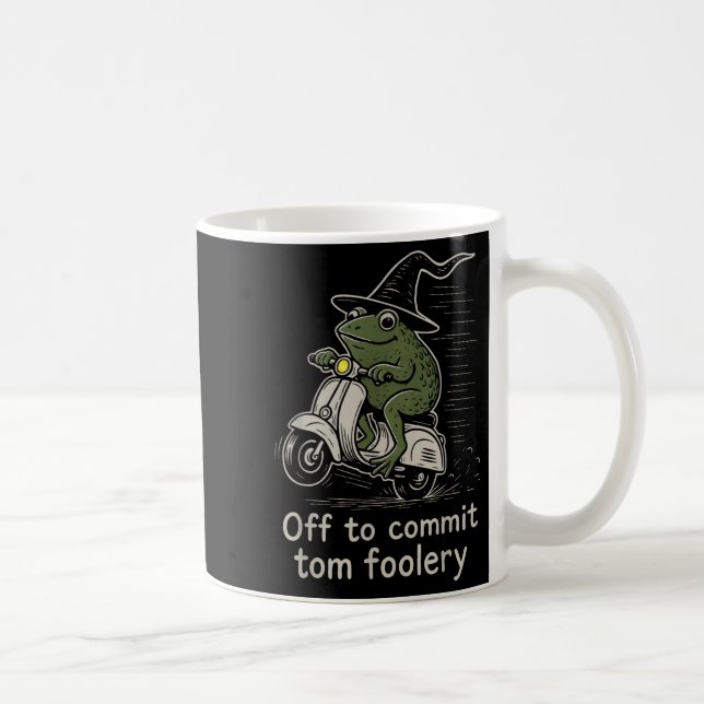Caneca De Café Para Cometer O Tom Tão Engraçado Sapo Com Patinete (Direita)
