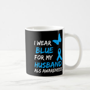 Caneca De Café Para Conscientização da Als Marido Azul