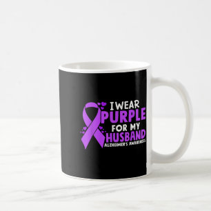 Caneca De Café Para Conscientização da Demência do Marido Roxo Al