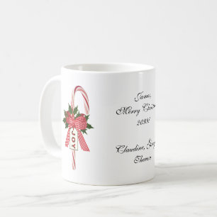 Caneca De Café Para e do Folks Candy Cane "Joy" Natal