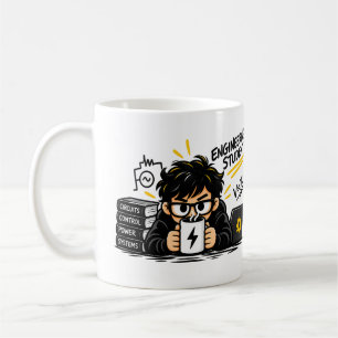 Caneca de Café para Estudante de Engenharia Engraç