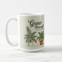 Caneca de café para mães que crescem com o que pas