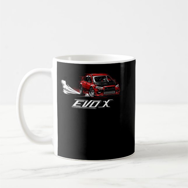 Caneca De Café Para Mulheres Mens Mitsubishi Lancer Evolution 10  (Esquerda)