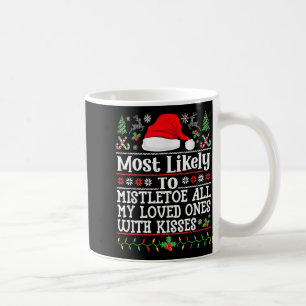 Caneca De Café Para o visco todos os meus entes queridos com beij