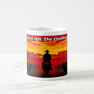 Caneca De Café Para Onde Foram Todos Os Cowboys? - Design 1