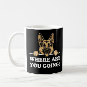 Caneca De Café Para Onde Você Está Indo Cachorro Alemão Engraçado