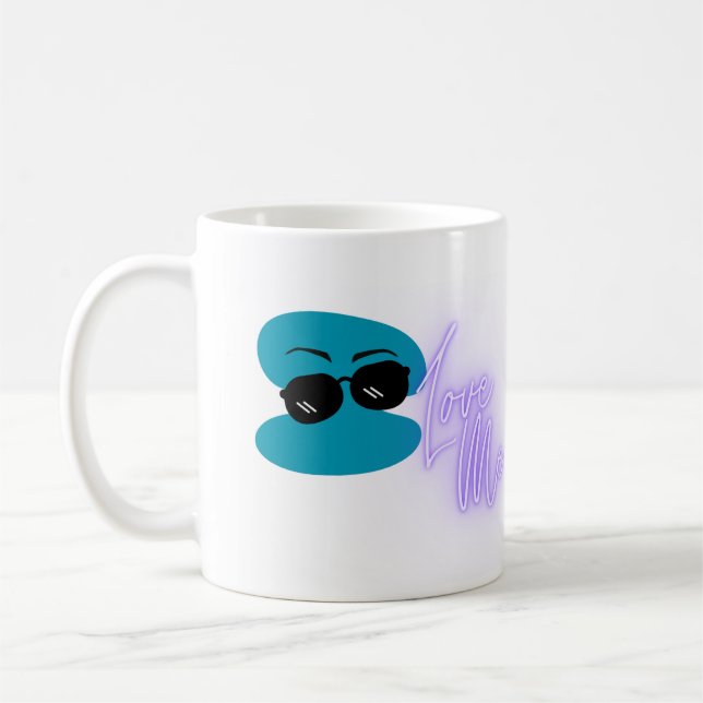 Caneca De Café Para os Solteiros! I Love Me (Blue) Mugs (Esquerda)