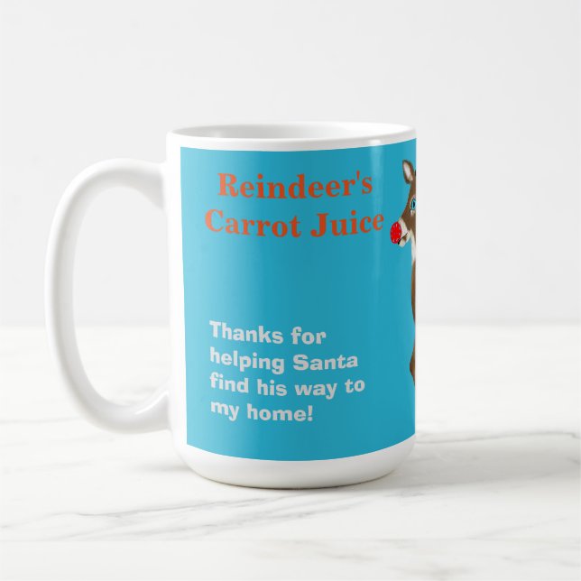 Caneca De Café Para Papais noeis Reindeer Carrot Juice Mugs (Esquerda)