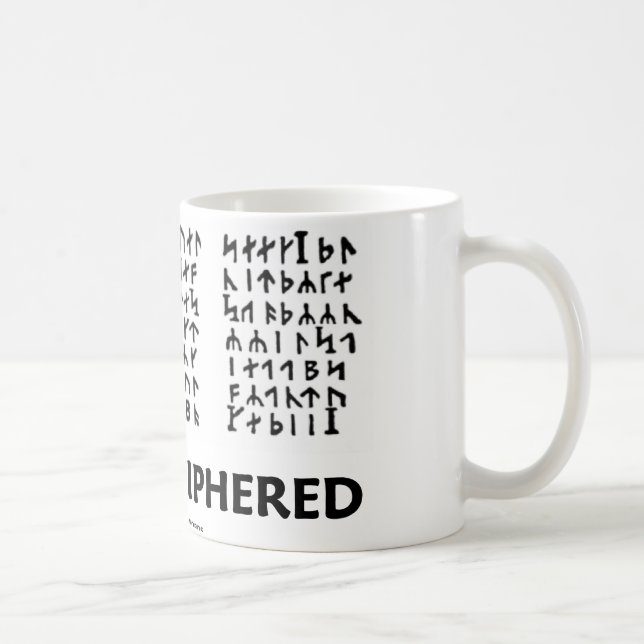 Caneca De Café Para para ser decifrado (criptograma Runic de (Direita)