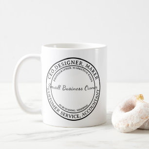 Caneca de Café para Pequenas Empresas com Rótulo M