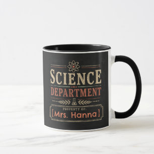 Caneca de Café para Professor de Ciências com Nome