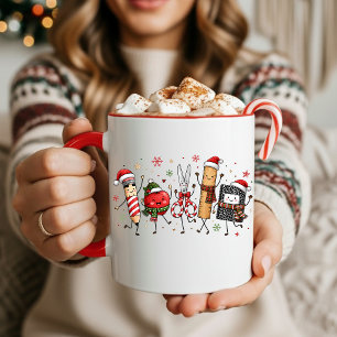 Caneca de café para professor de escola no Natal