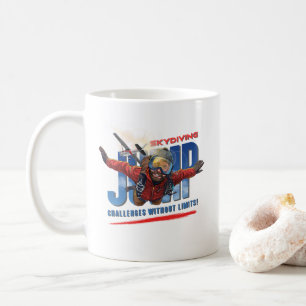 Caneca De Café Pára-quedismo-Sinta Liberdade Acima das Nuvens H