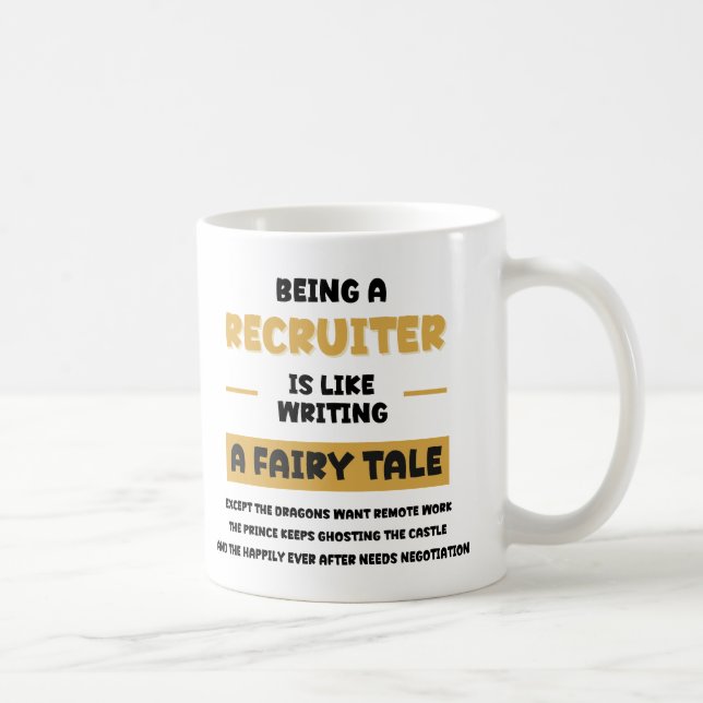 Caneca de Café para Recrutador – Presente Divertid (Direita)