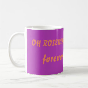 Caneca De Café Para Rosemary, um belo motivo no fundo da lavanda