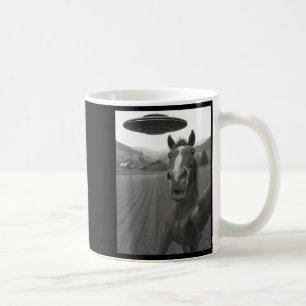 Caneca De Café Para Selfie de Cavalo Alien Ufo