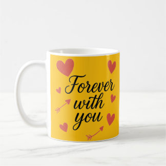 Caneca De Café Para Sempre Com Você Citação Romântica - Presente