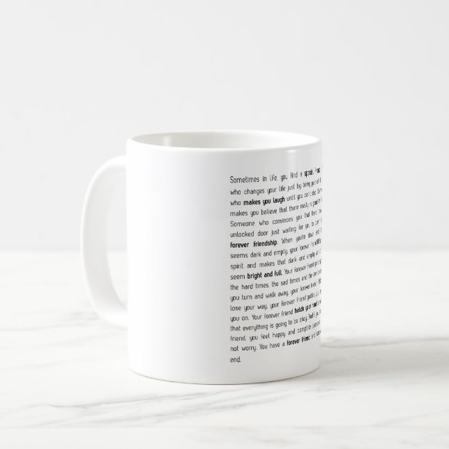 Caneca De Café Para sempre não há fim (Frente Esquerda)