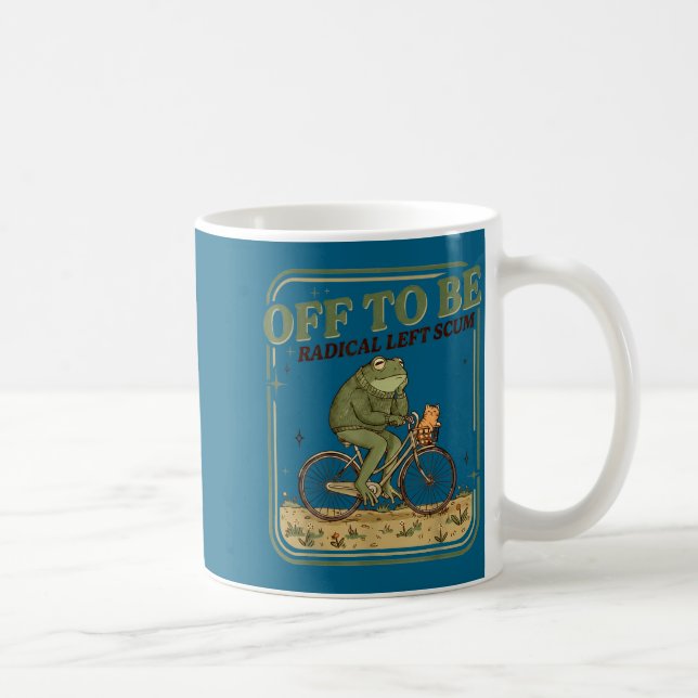 Caneca De Café Para ser um meme engraçado de sapo radical de esqu (Direita)