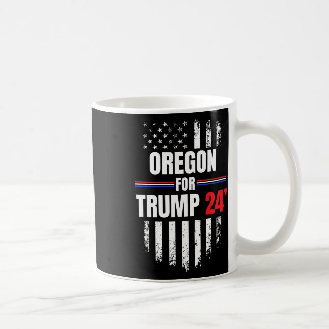 Caneca De Café Para Trump 2024 American Flag (Direita)