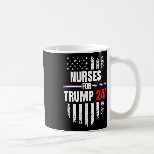 Caneca De Café Para Trump 2024 American Flag (Direita)