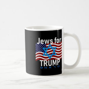 Caneca De Café Para Trump American Flag Star De David Hebrew Supp