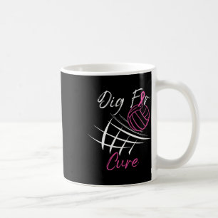 Caneca De Café Para um Cancer de mama puro rosa de vôlei