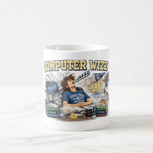 Caneca de café para um estudante universitário