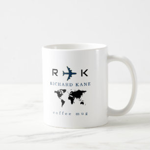 Caneca de café para um piloto de avião