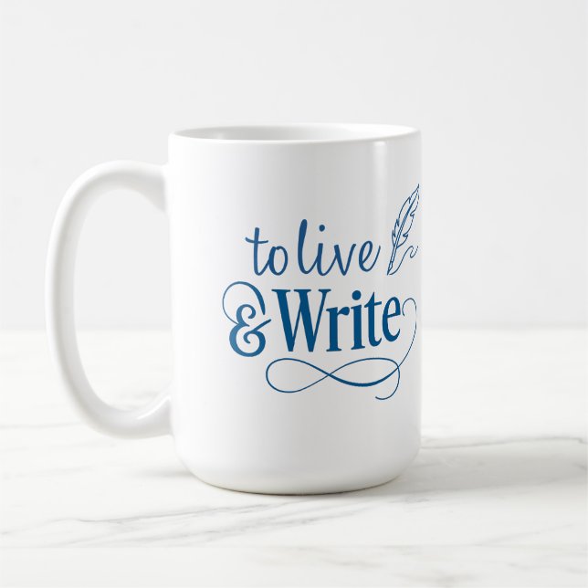 Caneca de café para Viver & Escrever - 450ml  (Esquerda)