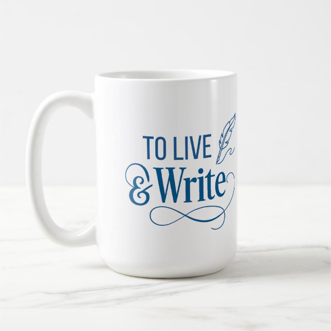 Caneca de Café Para Viver & Escrever - 450ml  (Esquerda)