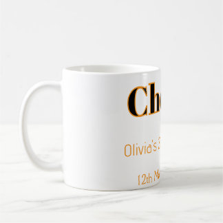 Caneca De Café Parabéns 21º aniversário adicionar nome data simpl