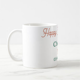 Caneca De Café Parabéns 40 feliz aniversário laranja verde nome d