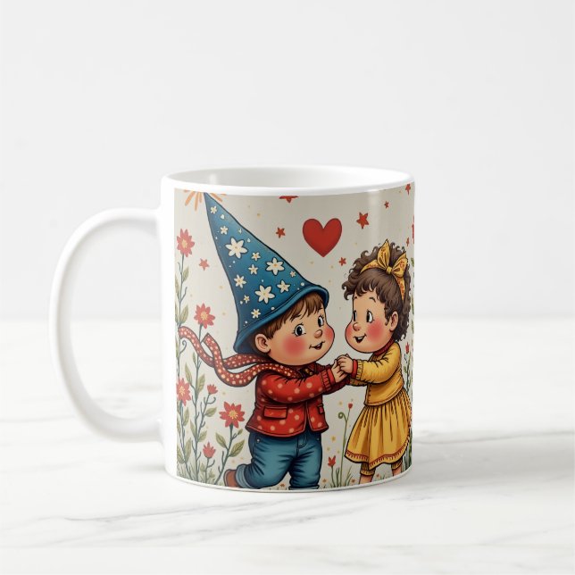 Caneca De Café Parabéns, Anjo Garota Dotada. (Esquerda)