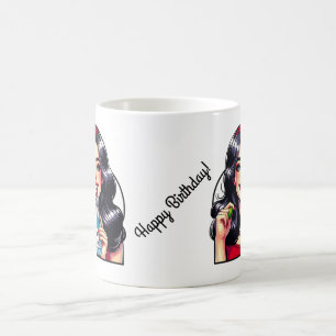 Caneca De Café Parabéns, Dama de Presente com Torção Humorística