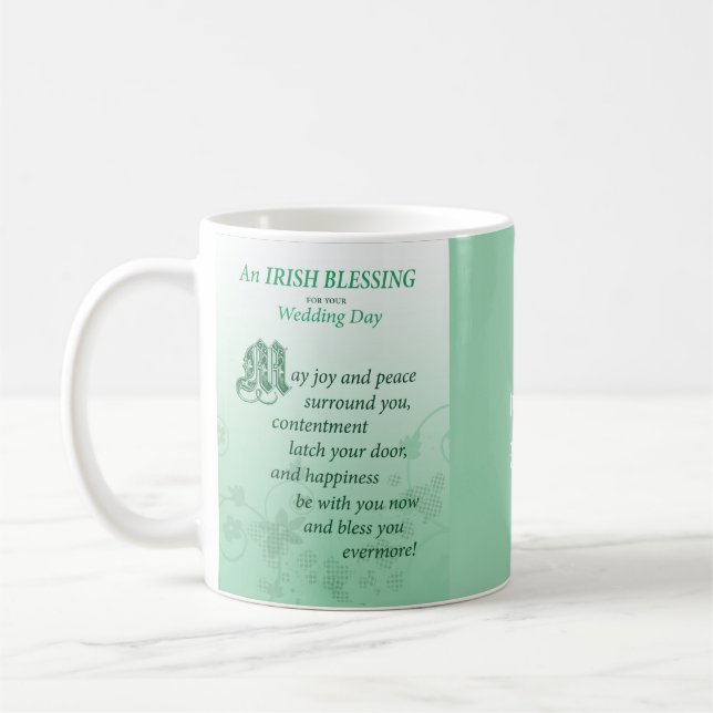 Caneca De Café Parabéns de Bênção de Casamento Irlandês (Esquerda)