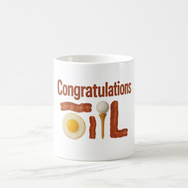 Caneca De Café Parabéns de Golfe — Café da Manhã temerária para G (Centro)
