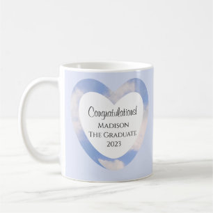 Caneca De Café Parabéns de graduação Céu Azul Claro