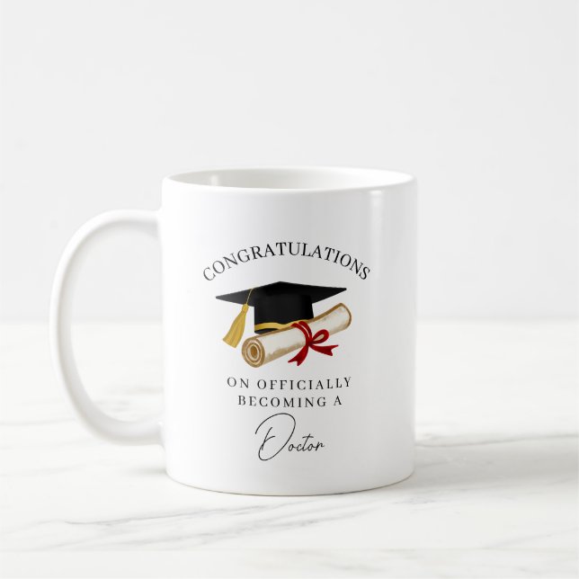 Caneca De Café Parabéns Doutor Graduação (Esquerda)