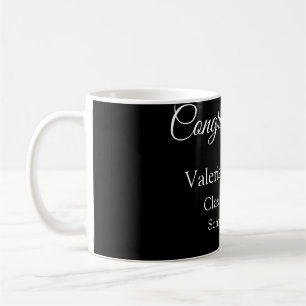Caneca De Café Parabéns formando adicionar nome da escola simples