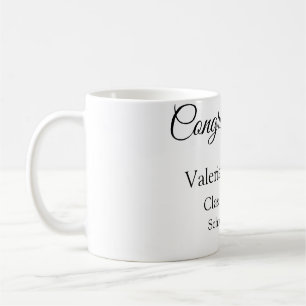 Caneca De Café Parabéns formando adicionar nome da escola simples