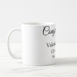 Caneca De Café Parabéns formando adicionar nome da escola simples