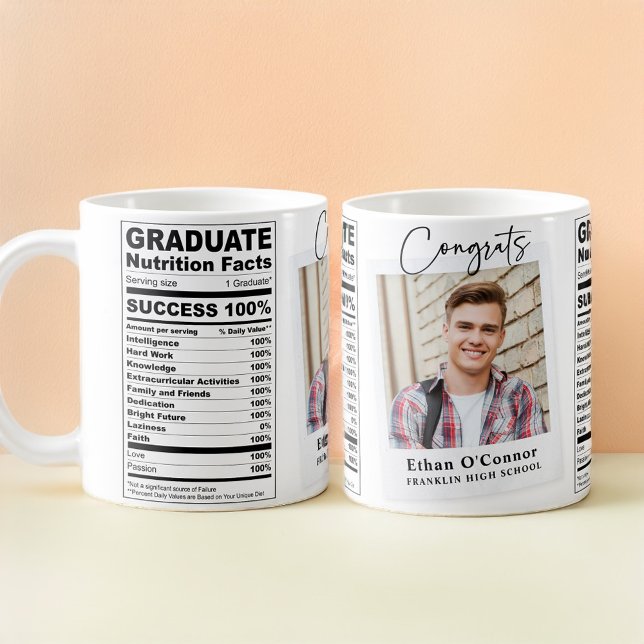 Caneca De Café Parabéns Formando Moderno Graduação Engraçado (Congrats Graduate Modern Funny Graduation Coffee Mug)