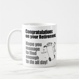 Caneca De Café Parabéns Golfer Aposentadoria