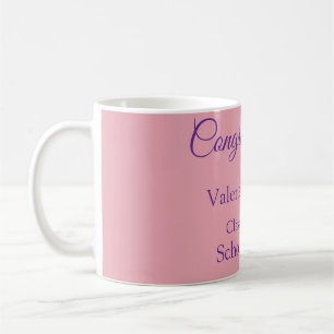 Caneca De Café Parabéns graduado adicione o nome da escola simple
