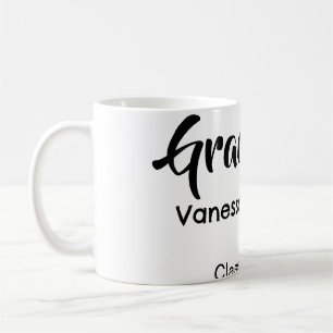 Caneca De Café Parabéns Graduado nome data ano turma universidade