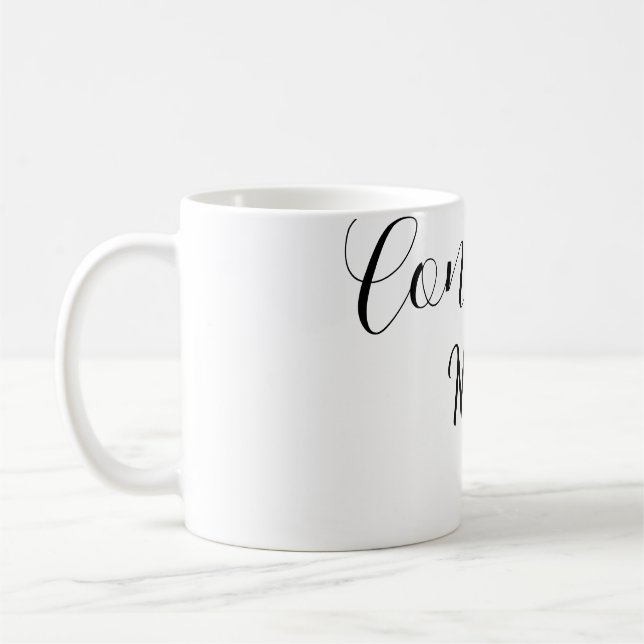 Caneca De Café Parabéns graduado nome simples minimal ano turma  (Esquerda)